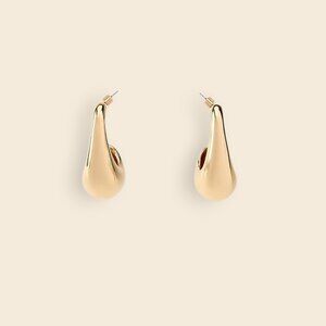 Zara Gold Tone Large TearDrop Earrings